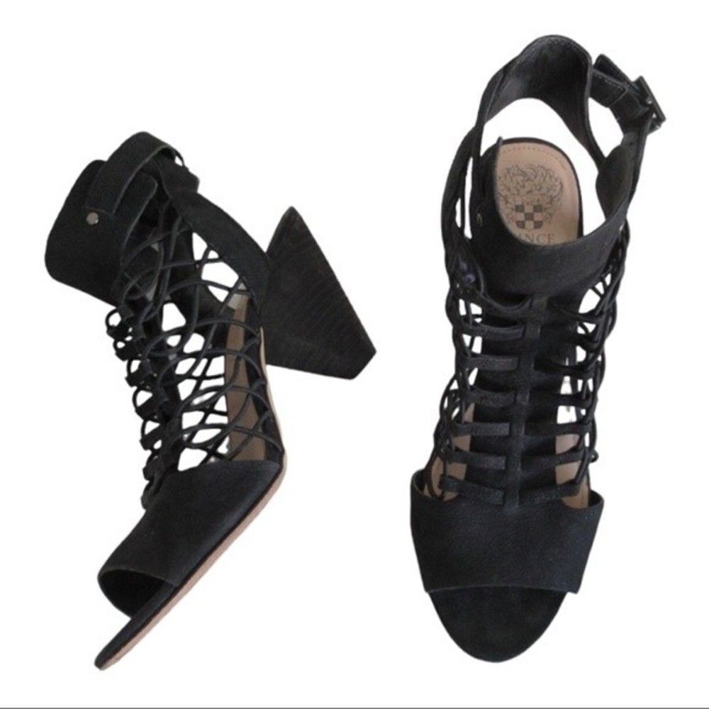 Vince Camuto Cage Sandal in Black - Picture 6 of 7